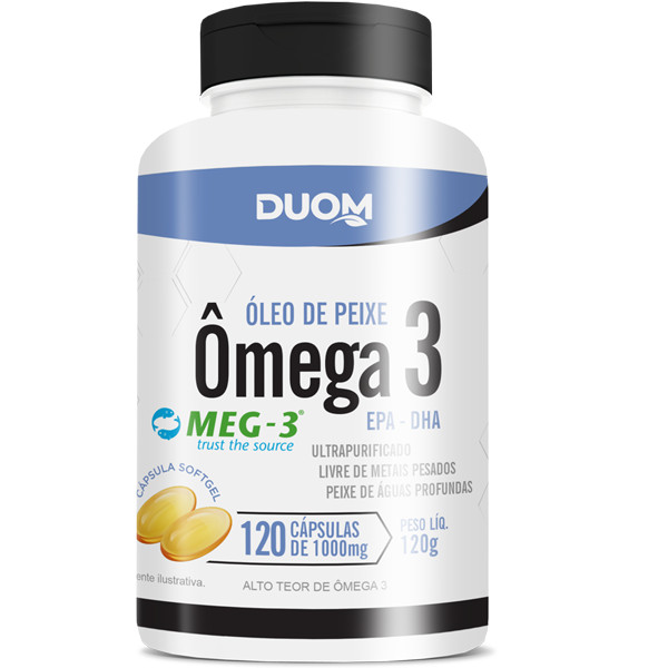 Omega 3 1000mg  Oleo de Peixe 120 Capsulas Duom