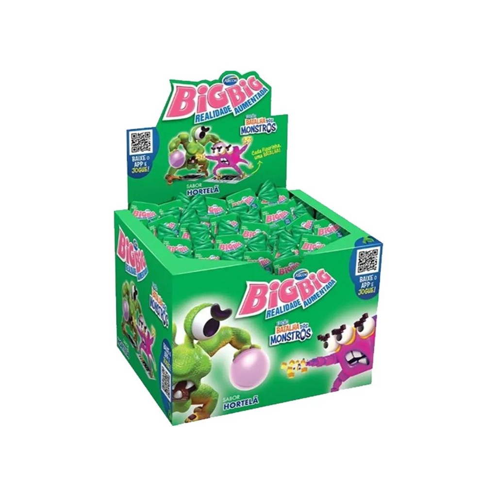 Chiclete Big Big Hortelã 315g em Oferta na Shopee