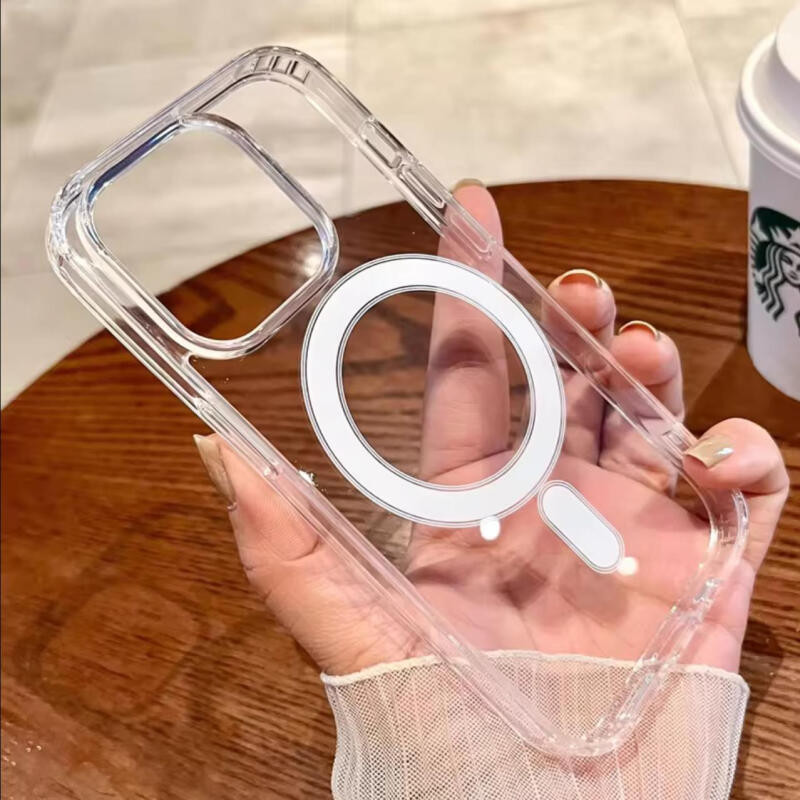Original Para Magsafe Magnético Caso De Carregamento Sem Fio iPhone 16 15 14 13 12 11 Pro Max Plus Capa Transparente