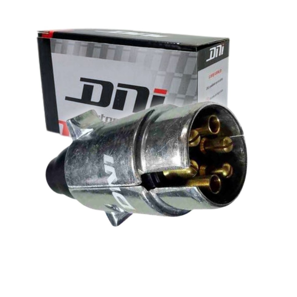 Tomada Engate Carretinha Macho 7 Polo Metal Alumínio Redonda - Spare Parts and Accessories for Vehicles