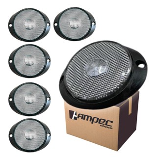 Kit 6 Lanterna Lateral LED Para Carreta Caminhão Trailer Reboque Com Suporte Frontal Cristal P 65mm em Oferta na Shopee