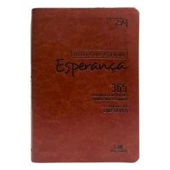 Bíblia de Estudo Esperança | 365 Perguntas e Respostas Sobre a Vida e a Morte | Couro Simulado