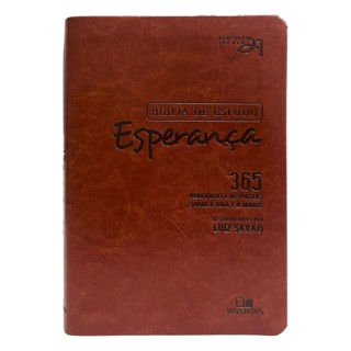 Bíblia de Estudo Esperança | 365 Perguntas e Respostas Sobre a Vida e a Morte | Couro Simulado em Oferta na Shopee