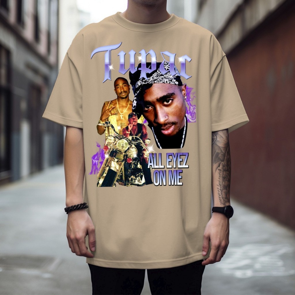 Camiseta Tupac Algodão Camisa Blusa Cantor Hip Hop Estampada Envio Hoje Exclusivo Verao 2024