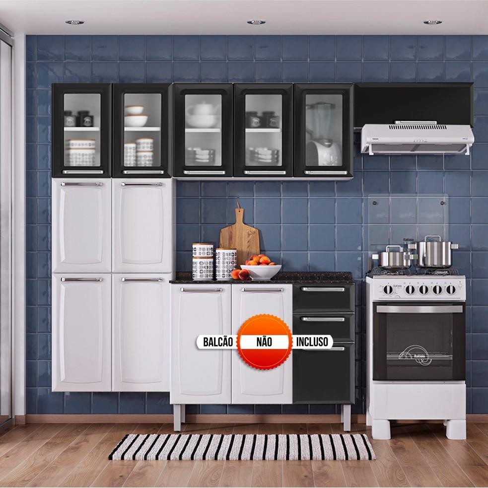 Cozinha Itatiaia Luce Compacta 3 Pecas 5 Vidros Nicho Preto em Oferta na Shopee