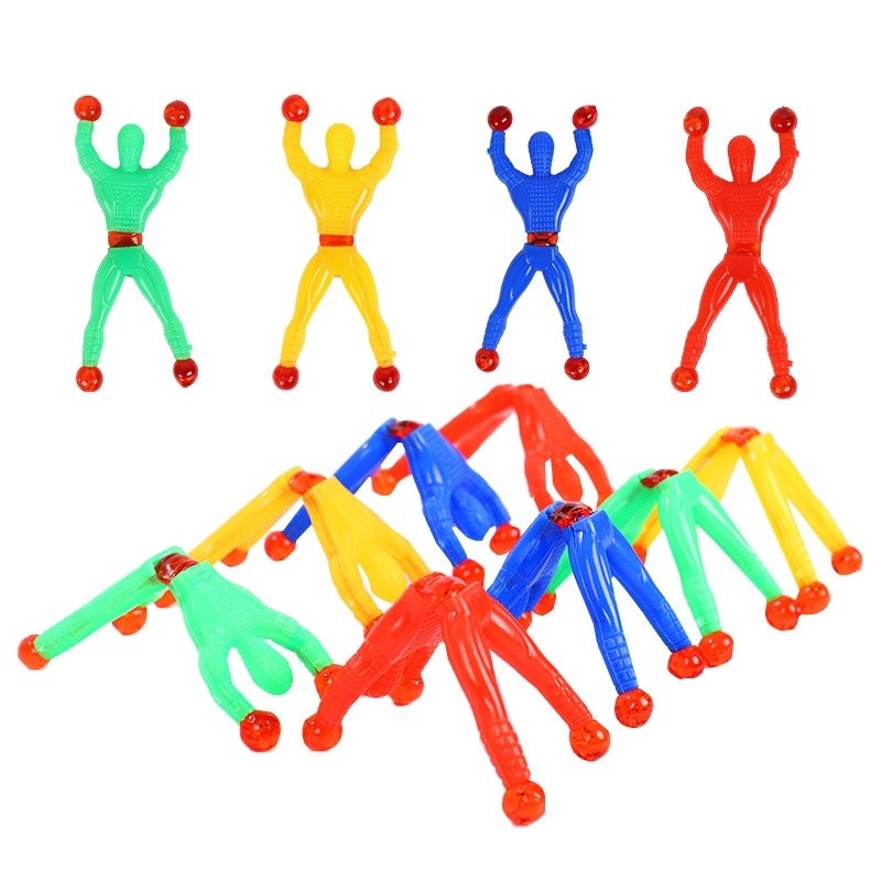 30pcs escalada parede Homem-Aranha fascinante brinquedo tradicional Superman/homem flexível divertido flip em Oferta na Shopee