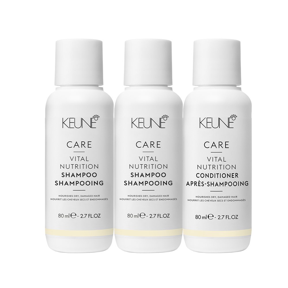Kit Keune Care Vital Nutrition Shampoo e Condicionador 80ml (3 produtos) em Oferta na Shopee