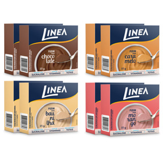 Kit 8 Pudins Linea Sabores Baunilha, Caramelo, Chocolate e Morango em Oferta na Shopee