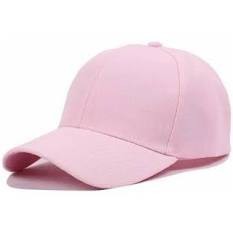Boné rosa bebê aba curva - liso infantil Unissex