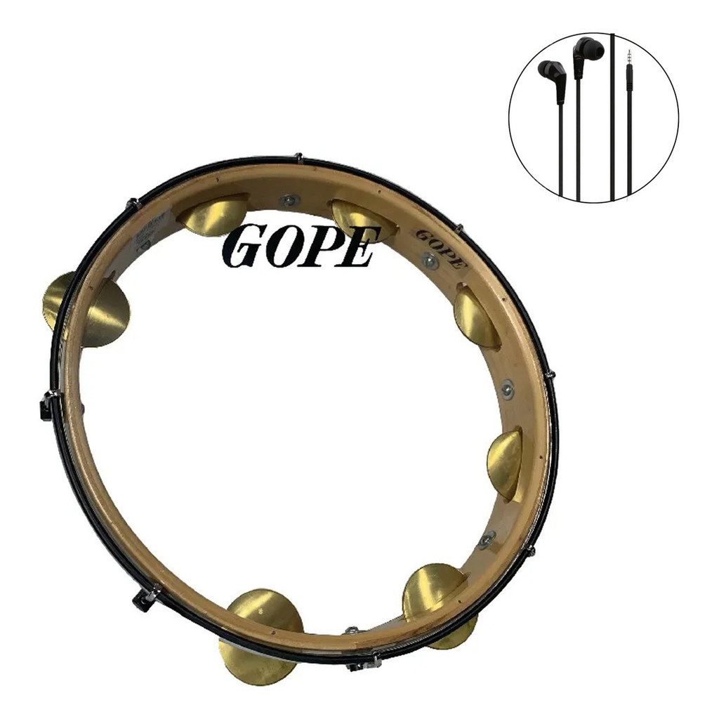 Pandeiro Sl 12'' 8 Afi 21(7) Prat. 647slep Pele Cristal