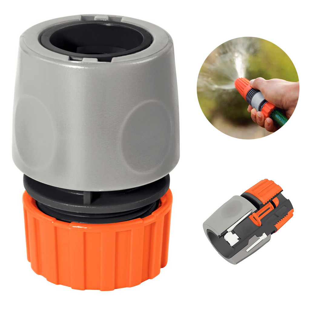 Engate Rápido com Aquastop Tramontina em Plástico Para Mangueira 1/2" Polegada Para Jardim Jardinagem Irrigação