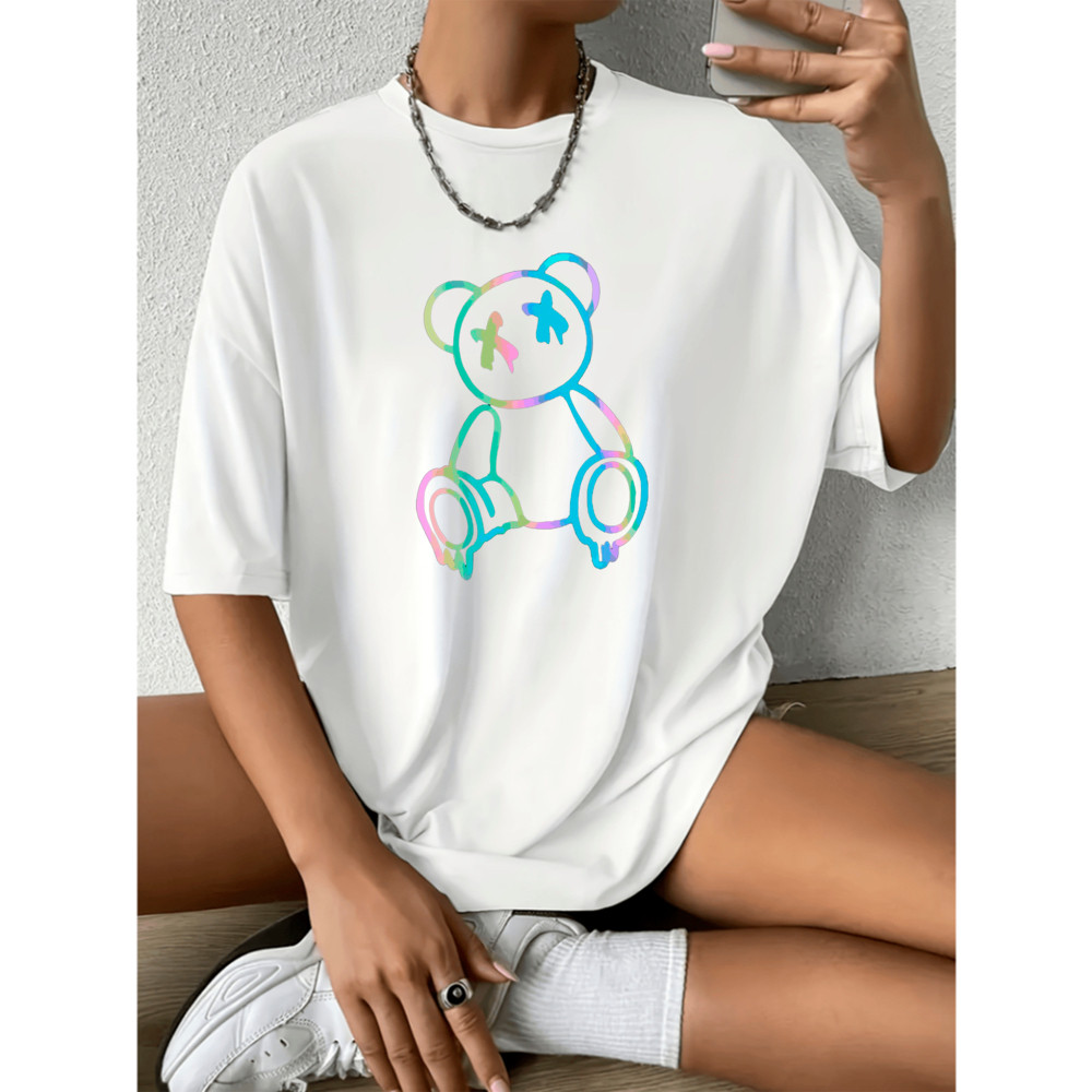 Camiseta Feminina Oversized  Estilo de Rua Academia Treino Despojada Personalizada 100% Algodão