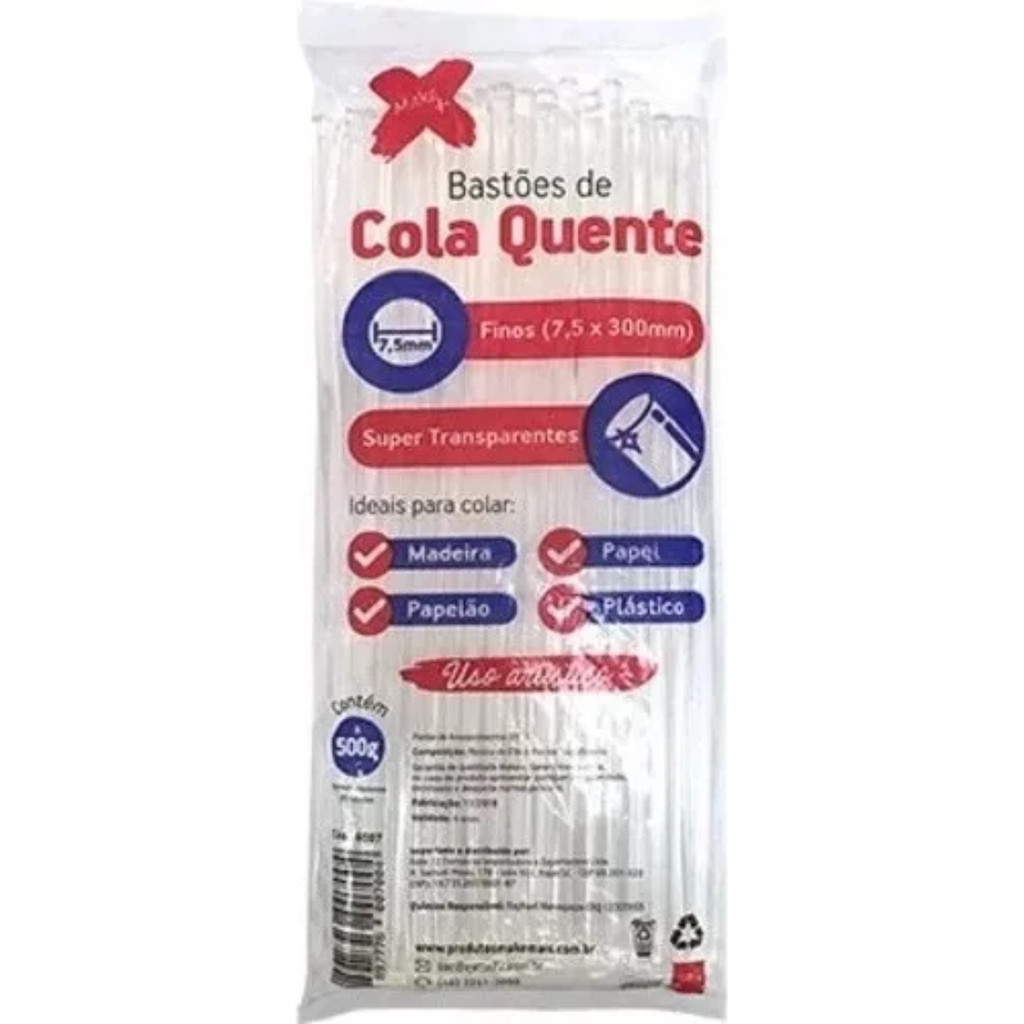 COLA QUENTE BAST.SUPER TRANS.FINA 500g em Oferta na Shopee