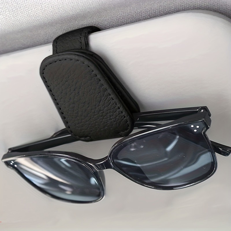 Suporte Clip Magnético Universal De Couro PU Para Óculos De Sol - Armazenamento E Proteção ANJIN