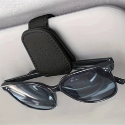 Suporte Clip Magnético Universal De Couro PU Para Óculos De Sol - Armazenamento E Proteção ANJIN