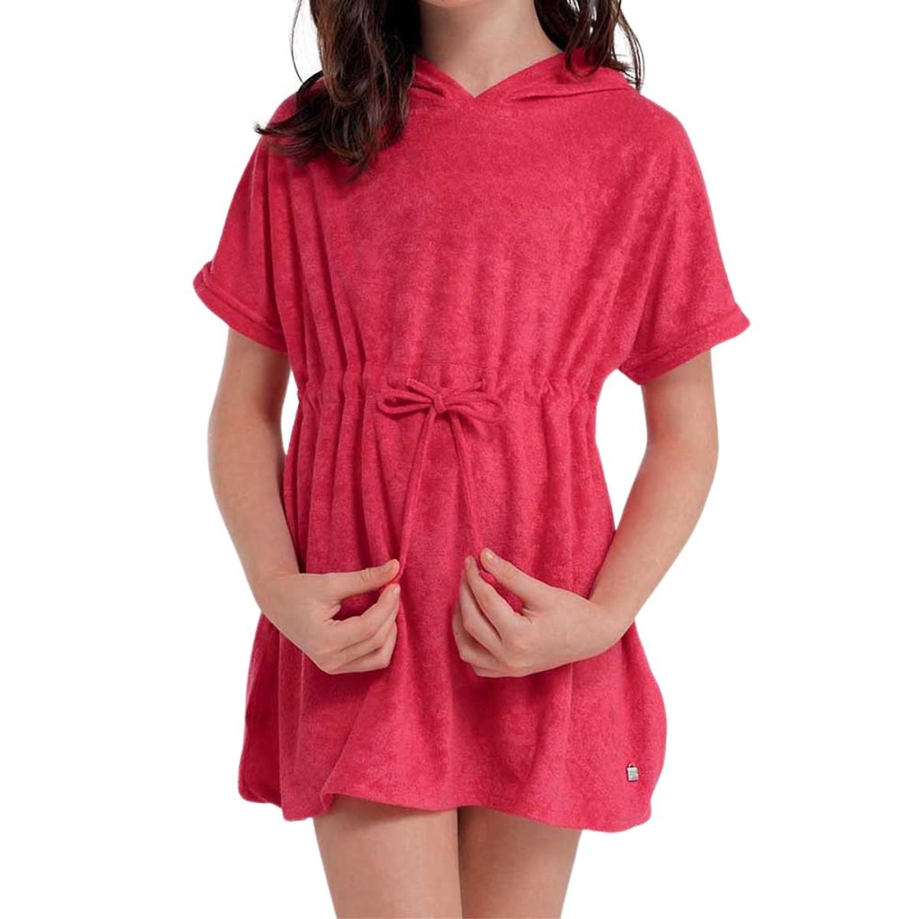Roupao Kaftan Mash She Infantil Atoalhado Manga Curta Menina