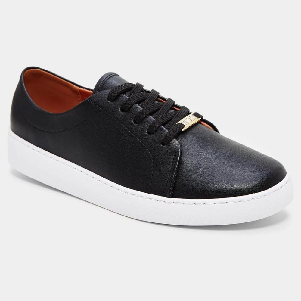 Tênis Vizzano Casual Cadarço Pelica - Preto e Branco