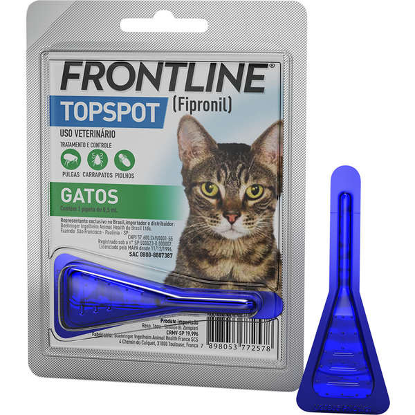 Antipulgas e Carrapatos Frontline Topspot Gatos 0,5ml - Pets