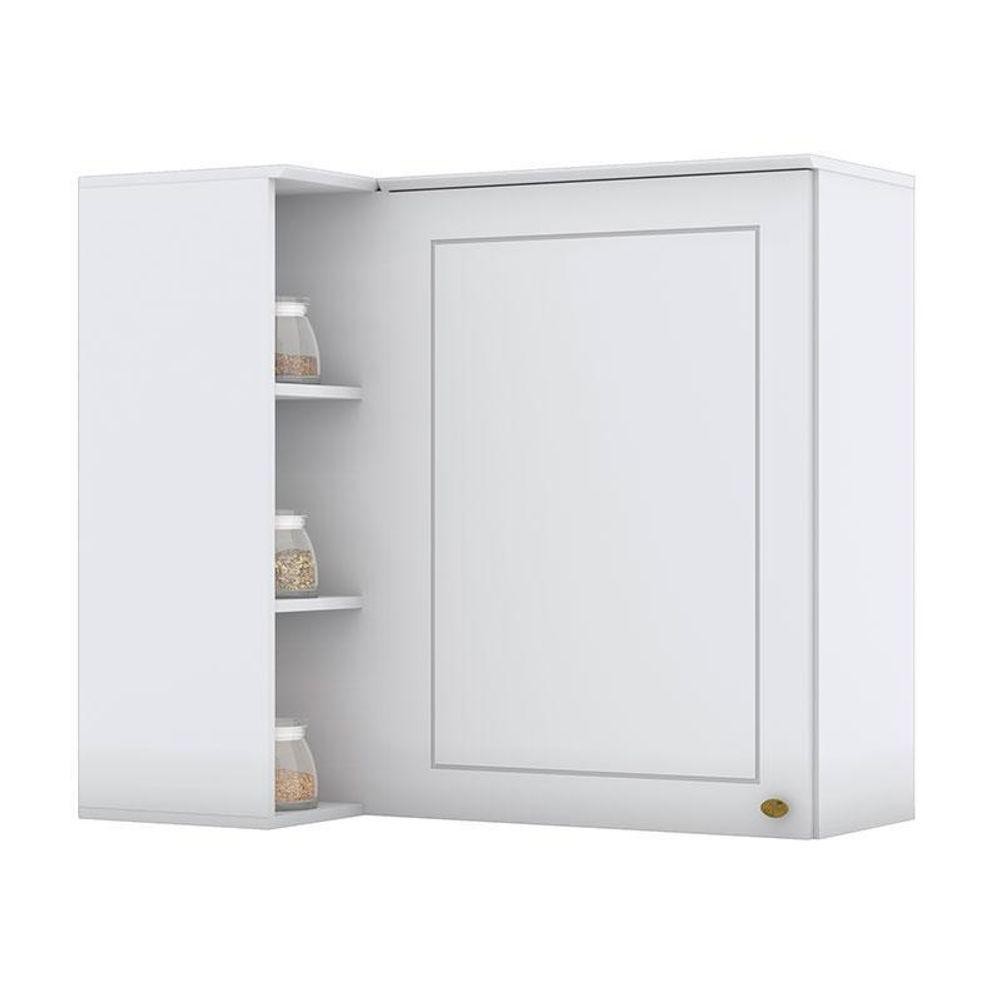 Armário Aéreo Canto Reto 1 Porta Nova York Branco Hp – Henn
