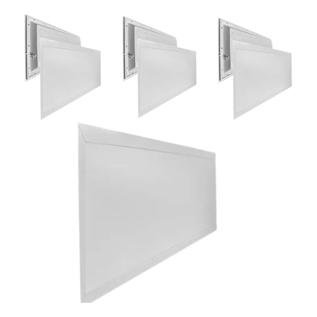 Kit 10 Plafon Painel Led 36w 32x62 Embutir Retangular