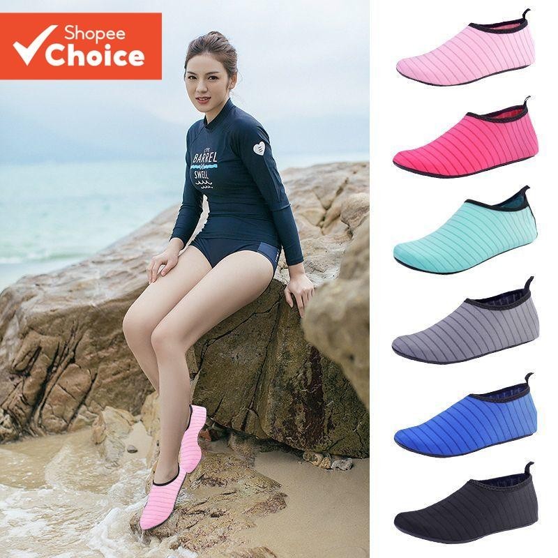 Imagem Meias Aquáticas De Secagem Rápida Femininas Antiderrapantes Sapatos De Água Para Praia Piscina Natação Yoga Esportes Ao 