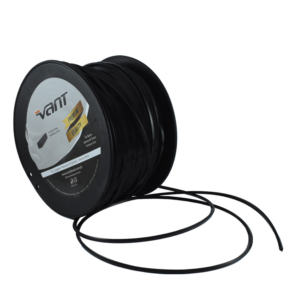 Fio Nylon Quadrado Profissional 3.3mm 1kg 90mt Preto Para Vegetação Densa em Oferta na Shopee