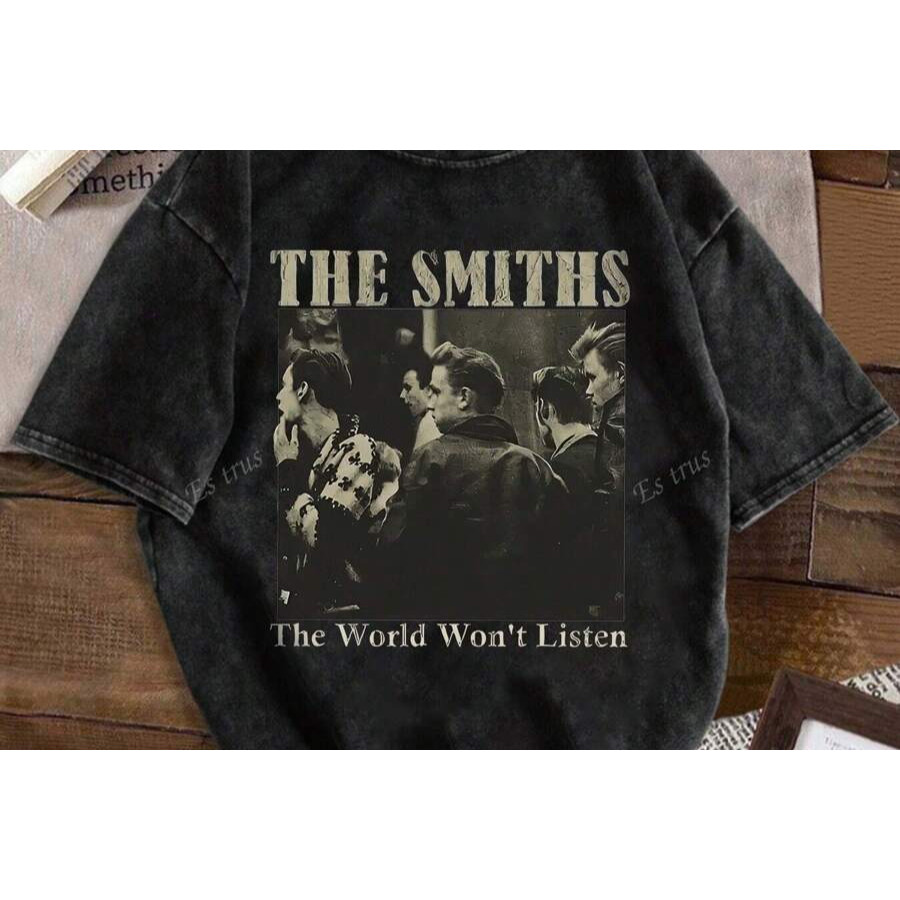 Camiseta 100% Algodão com Estampa de Carta Retrato Impressa The Smiths Lançamento Envio Imediato em Oferta na Shopee