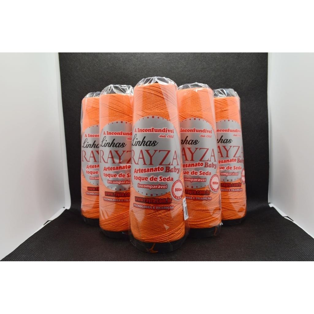 Linha RAYZA Artesanato Baby Fina Tex 144 cor 048-Abobora