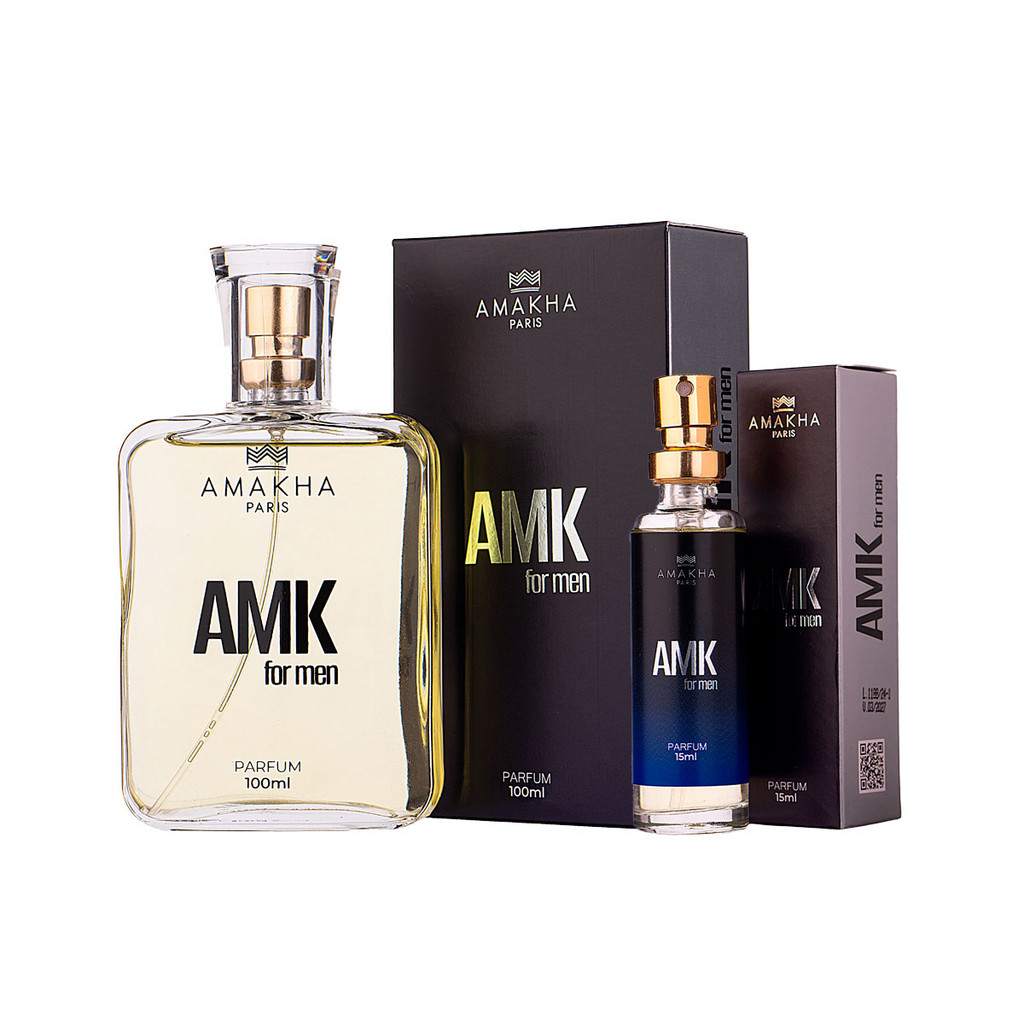 Kit Perfumado Masculino AMK For Man - Perfume 15ml + 100ML | Amakha Paris em Oferta na Shopee