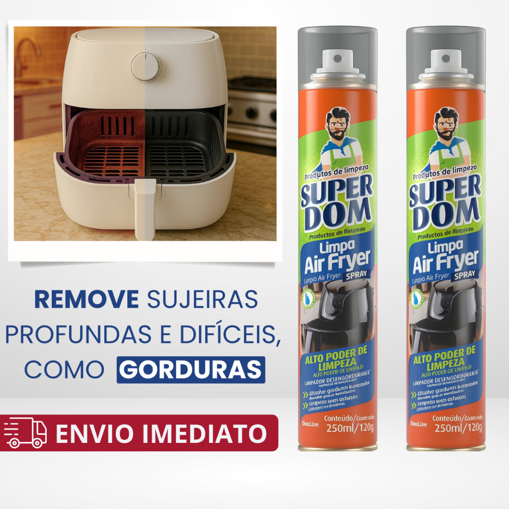 Limpa Air Fryer Alto Poder De Limpeza Dissolve Gordura Limpeza Sem Esforço 250ml