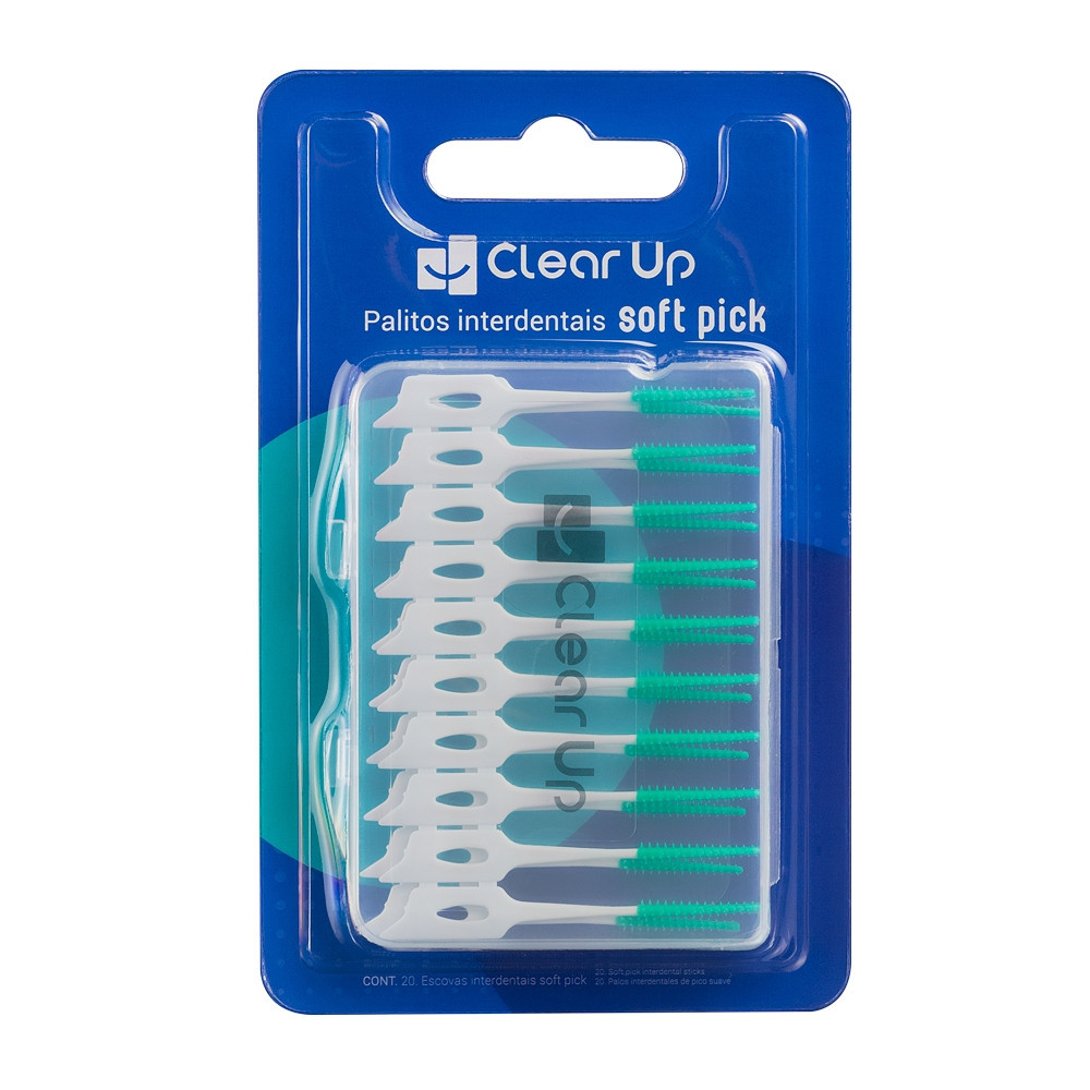 Palitos Interdentais Soft Picks 20 unidades Clear Up Multi Saúde - HC601 - Health