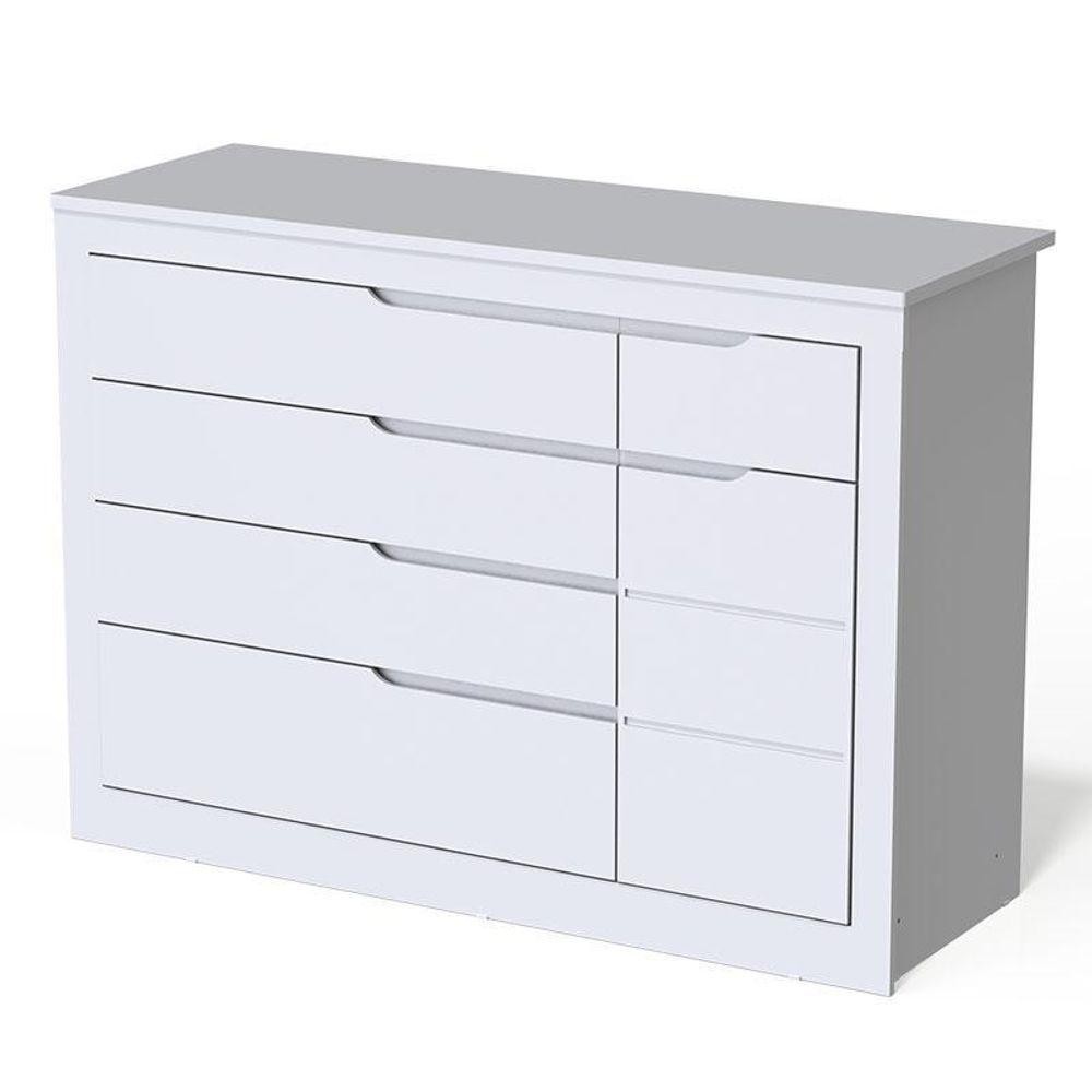 Cômoda Infantil Cléo Fabricado na cor Branco Acetinado - Carolina em Oferta na Shopee