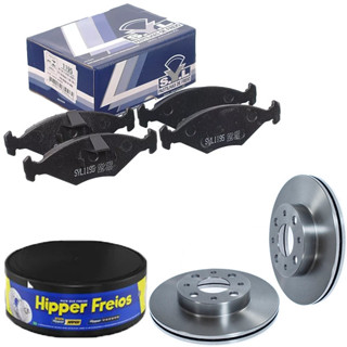 Kit Disco Freio Ventilado + Jogo Pastilha Freio Fiat PALIO SIENA PALIO WEEKEND  HIPPER FREIOS / SYL em Oferta na Shopee