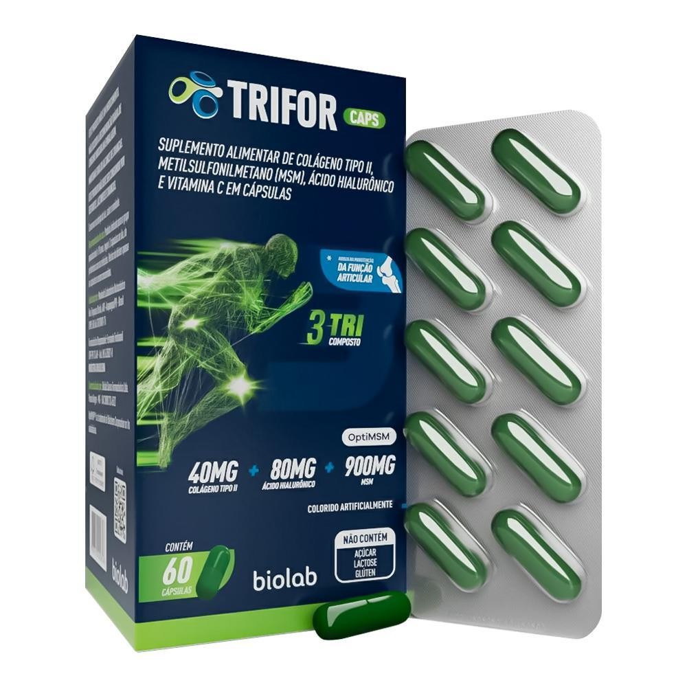 Trifor Colágeno Tipo Ii Não Desnaturado - 60 Cápsulas em Oferta na Shopee