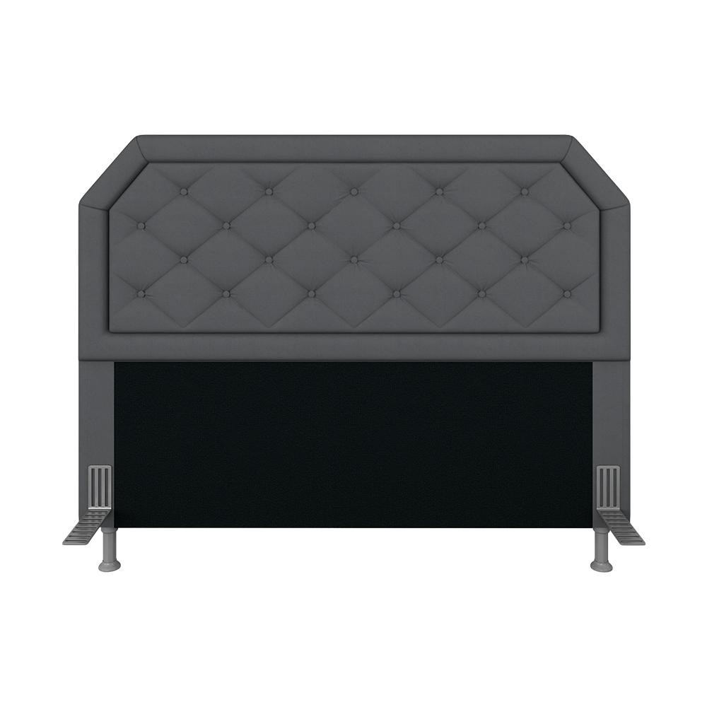 Cabeceira Estofada Cama Box Queen Florença Suede Cinza - Móveis Arapongas em Oferta na Shopee