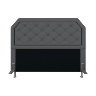 Cabeceira Estofada Cama Box Queen Florença Suede Cinza - Móveis Arapongas em Oferta na Shopee
