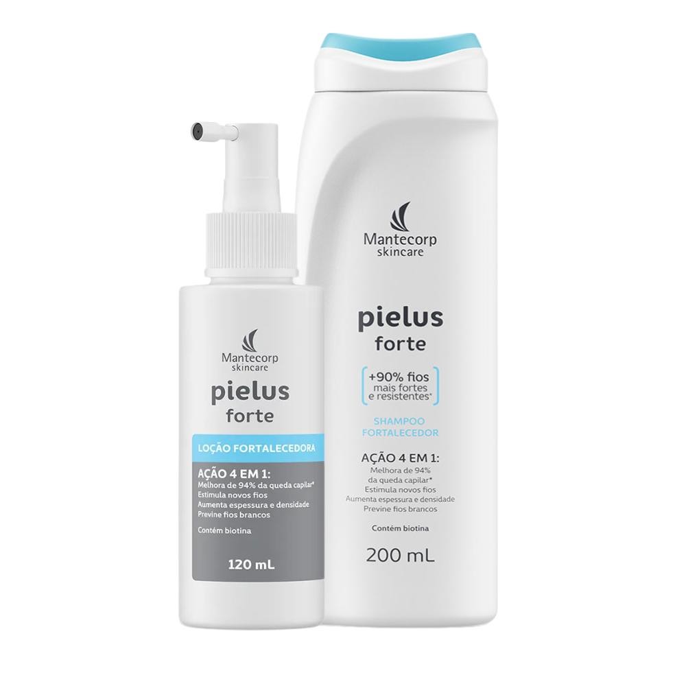Kit Shampoo Pielus Forte 200ML + Loção Pielus Forte em Oferta na Shopee