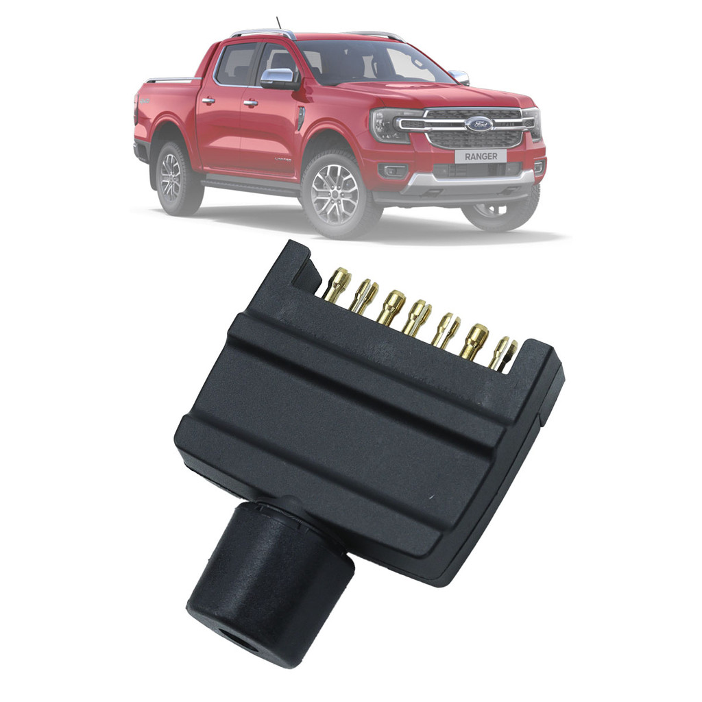 Tomada Macho 7 Polos para Engate Reboque Carretinha Ford Ranger 2024 a 2026 Reboque de Carro Bratus