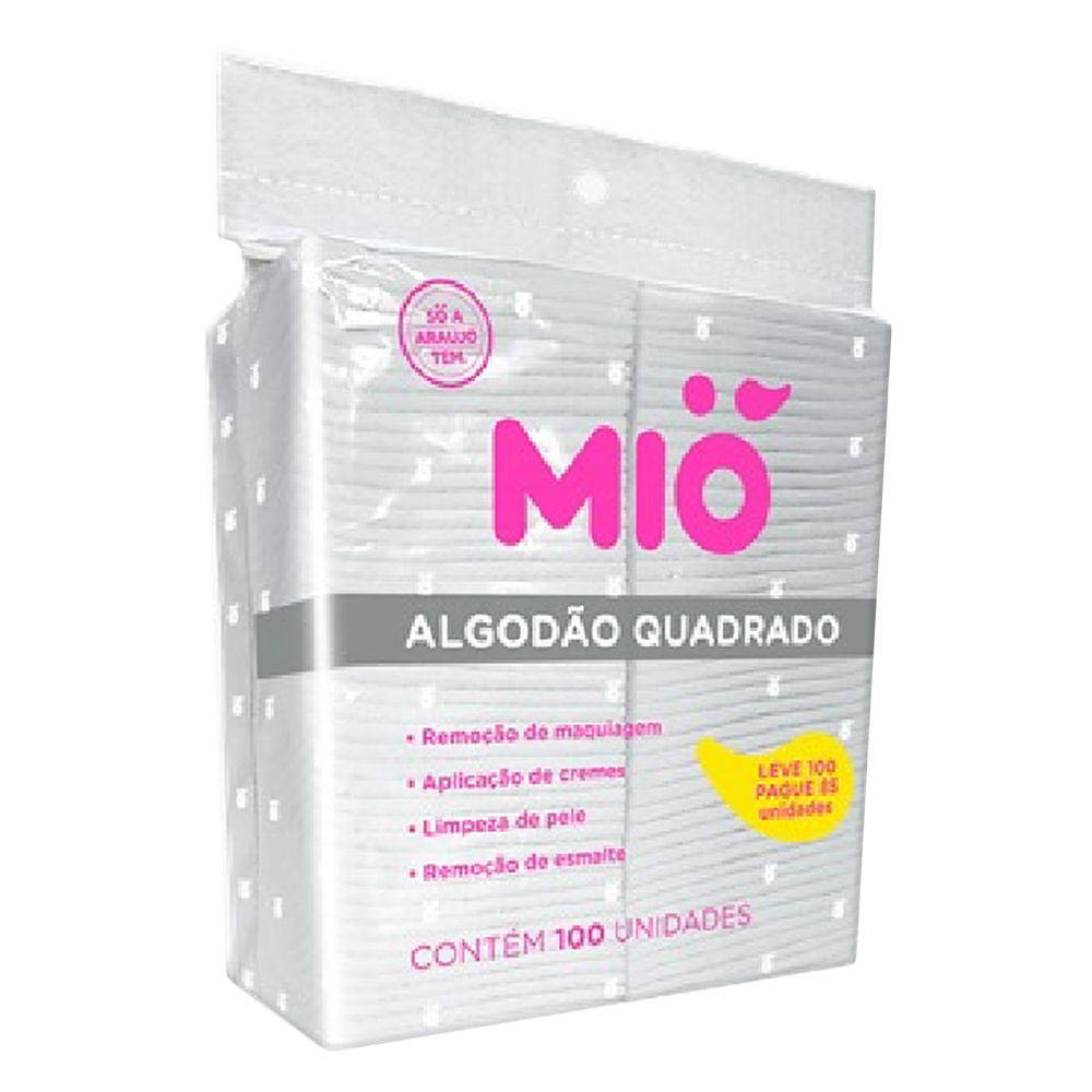 Algodão Mió Quadrado Make Leve 100 Pague 85 Unidades - Beauty