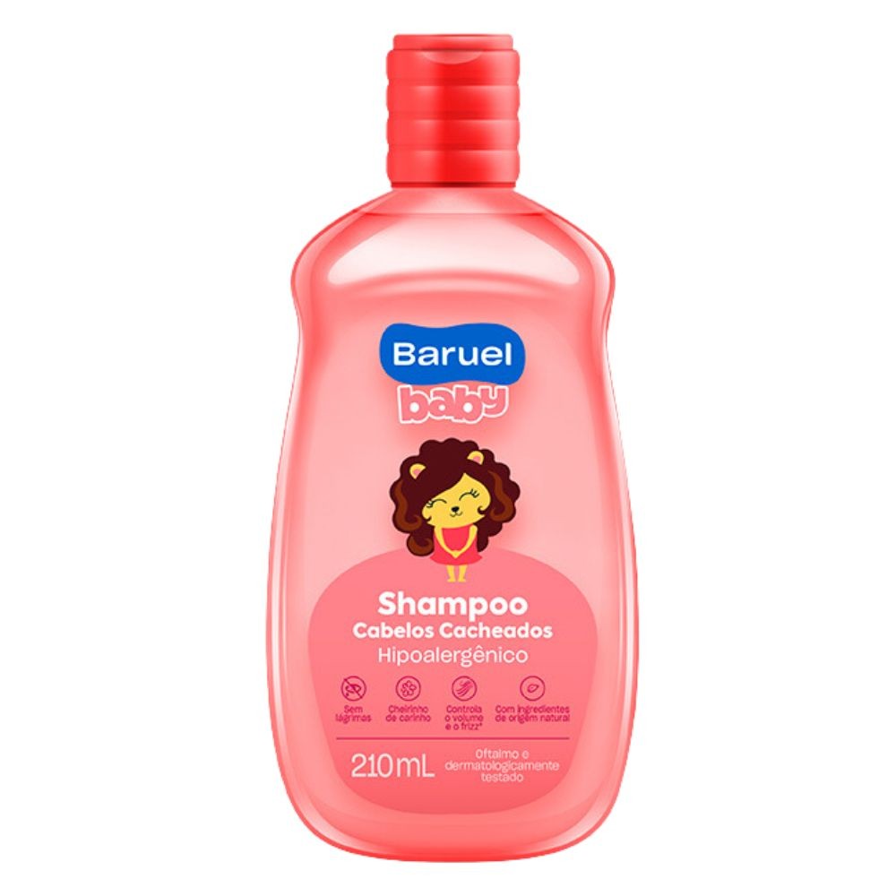 Shampoo Infantil Baruel Baby Cabelos Cacheados 210ml - Mom & Baby
