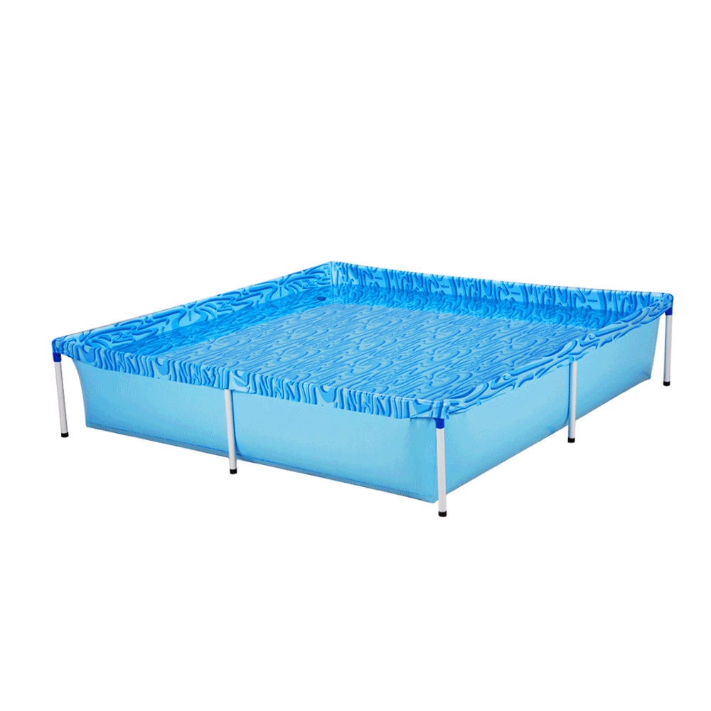 Piscina Infantil Quadrada Estrutural PVC 1500 litros - Mor em Oferta na Shopee