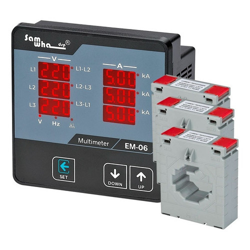 Medidor Digital Trifásico Dsp Multimedidor Em-06 + Tc 1000a