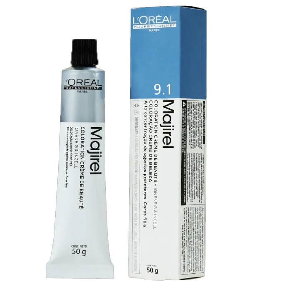 Tintura Majirel Louro Muito Claro Acinzentado 9.1 - Beauty