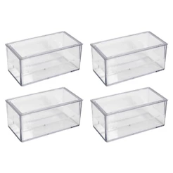 Caixa Acrílica Transparente Com Tampa 7x3cm Artesanato Lembrancinha Aniversario