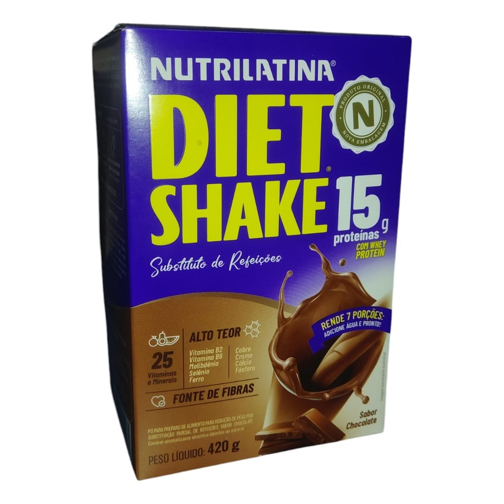 Shake Emagrecedor Diet Shake Chocolate 420g Nutrilatina