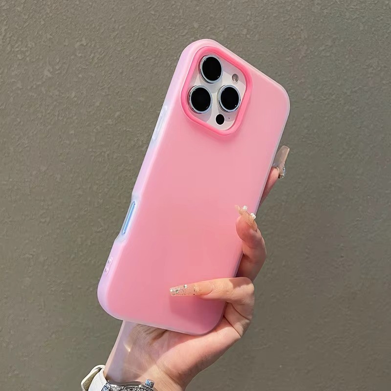 Capa Para Samsung S25 S24 S23 Ultra S22 Plus S21 FE A56 A55 A36 A35 A26 A16 A54 A53 A52 A34 Luxo Doce Cor Fosca