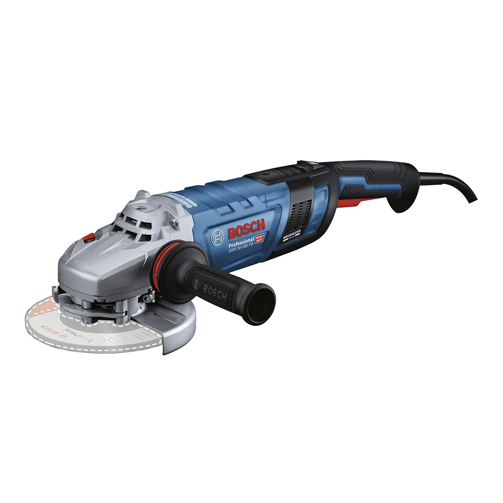 Esmerilhadeira Angular 7" (180mm) 2800W Motor Brushless Bosch GWS 30-180 PB (220V)