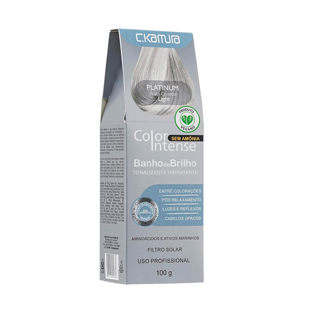 Tonalizante C.Kamura Color Intense Platinum Banho De Brilho 100g em Oferta na Shopee