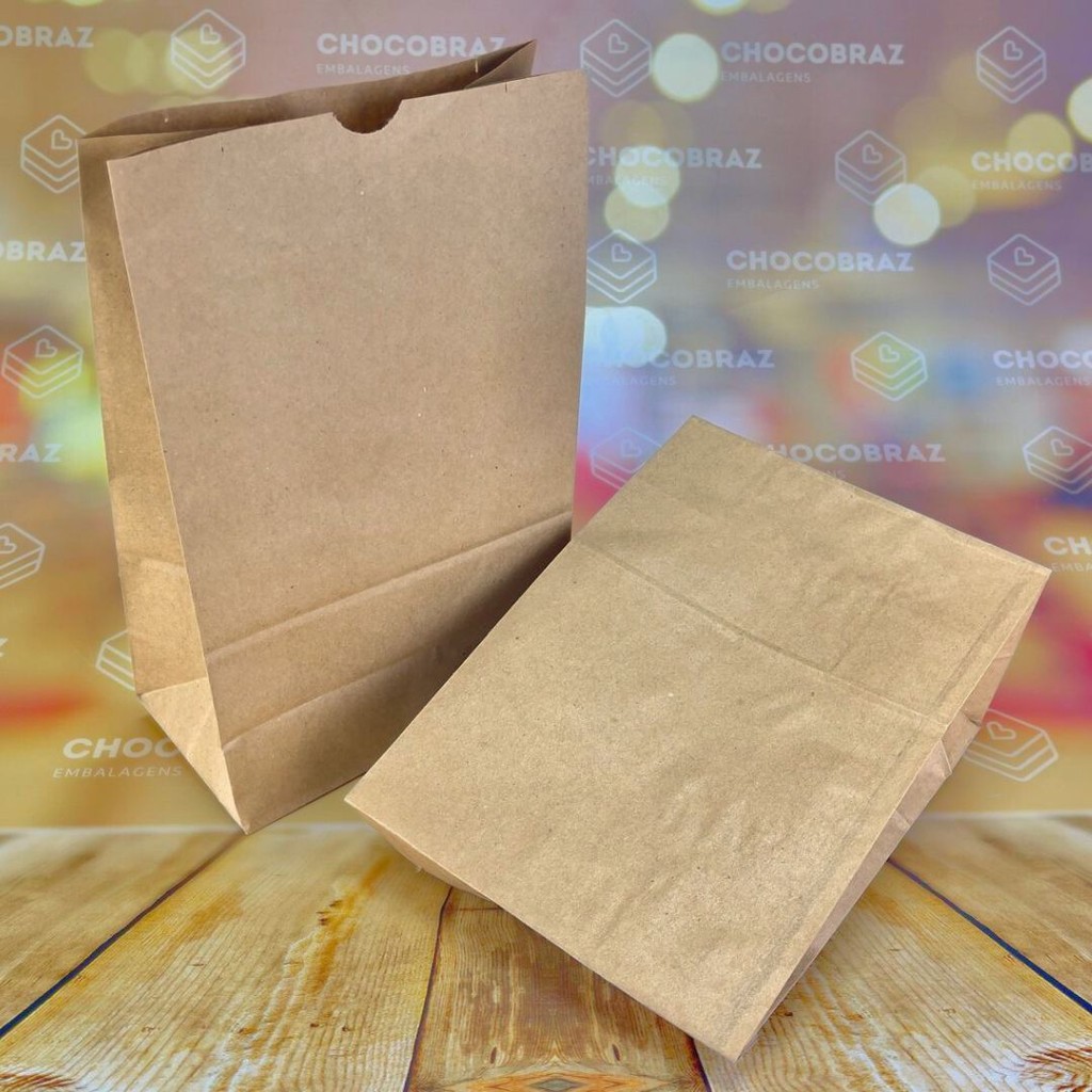 100 SACO  DELIVERY KRAFT  SOS LISO 5 KG -  A28 X L9,5 X C17,5 CM (P) em Oferta na Shopee