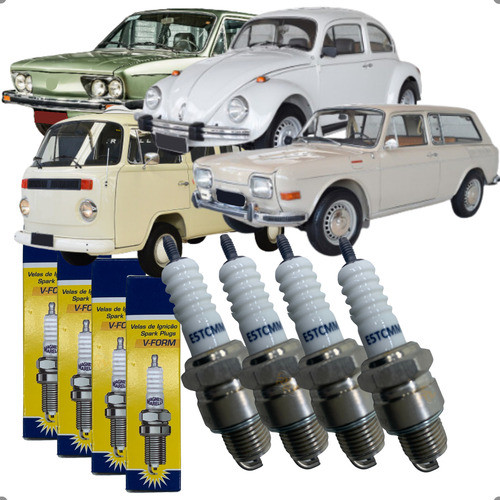 Kit 4 Vela Brasilia Magnet Marelli Fusca Brasilia Kombi Variant em Oferta na Shopee
